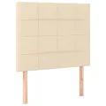 cadre de lit avec matelas Crème 80x200 cm Tissu