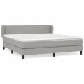 cadre de lit avec matelas Gris clair 180x200cm Tissu