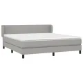 cadre de lit avec matelas Gris clair 180x200cm Tissu