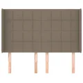 Tête de lit avec oreilles Taupe 147x16x118/128 cm Tissu