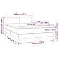 cadre de lit avec matelas Noir 140x190 cm Tissu