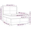 cadre de lit matelas LED Noir 140x190cm Similicuir