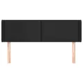 Tête de lit avec oreilles Noir 147x16x78/88 cm Similicuir