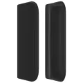 Tête de lit avec oreilles Noir 147x16x78/88 cm Similicuir