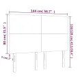 Têtes de lit 4 pcs Blanc 72x5x78/88 cm Similicuir