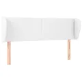 Tête de lit avec oreilles Blanc 147x23x78/88 cm Similicuir