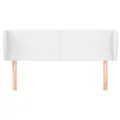 Tête de lit avec oreilles Blanc 147x23x78/88 cm Similicuir