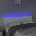 Tête de lit à LED Blanc 144x5x78/88 cm Similicuir