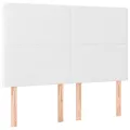 Tête de lit à LED Blanc 144x5x118/128 cm Similicuir