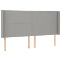 Tête de lit à LED Gris clair 163x16x118/128 cm Tissu