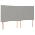 Tête de lit à LED Gris clair 160x5x118/128 cm Tissu