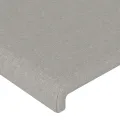 Tête de lit à LED Gris clair 160x5x118/128 cm Tissu