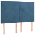 cadre de lit et matelas Bleu foncé 140x190cm Velours