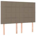 cadre de lit et matelas et LED Taupe 140x200cm Tissu