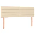 cadre de lit avec matelas Crème 140x190 cm Tissu
