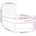 cadre de lit avec matelas Vert foncé 90x190 cm