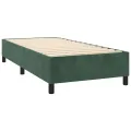 cadre de lit avec matelas et LED Vert foncé 90x190cm