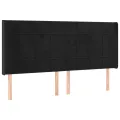 Tête de lit à LED Noir 163x16x118/128 cm Velours