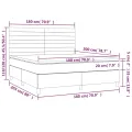 cadre de lit et matelas Vert foncé 180x200cm Velours