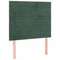 cadre de lit avec matelas Vert foncé 90x190 cm