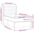 cadre de lit avec matelas Vert foncé 90x190 cm