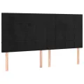 cadre de lit et matelas Noir 160x200 cm Velours