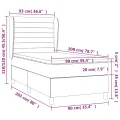 cadre de lit avec matelas Noir 90x200 cm Tissu