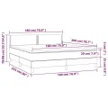 cadre de lit et matelas Vert foncé 180x200cm Velours