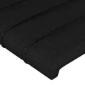 Cadre de lit avec tête de lit Noir 180 x 200 cm Tissu