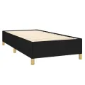 cadre de lit avec matelas Noir 90x190 cm Tissu