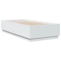 Cadre de lit avec lumières LED blanc 90x200cm bois d'ingénierie