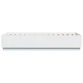 Cadre de lit avec lumières LED blanc 90x200cm bois d'ingénierie