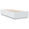 Cadre de lit avec lumières LED blanc 90x200cm bois d'ingénierie