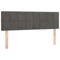 cadre de lit avec matelas LED Gris foncé 140x200 cm