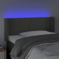 Tête de lit à LED Gris foncé 103x16x78/88 cm Velours
