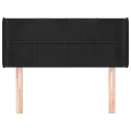 Tête de lit avec oreilles Noir 93x16x78/88 cm Velours