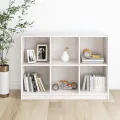 Bibliothèque Blanc 104x33x76 cm Bois de pin massif