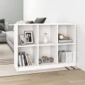 Bibliothèque Blanc 104x33x76 cm Bois de pin massif