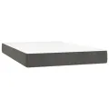 cadre de lit avec matelas LED Gris foncé 120x200 cm