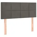 cadre de lit avec matelas LED Gris foncé 120x200 cm