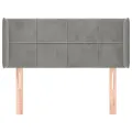 Tête de lit avec oreilles Gris clair 93x16x78/88 cm Velours