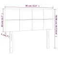 Tête de lit Gris clair 90x5x78/88 cm Velours