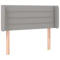Tête de lit avec oreilles Gris clair 93x16x78/88 cm Tissu