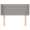 Tête de lit avec oreilles Gris clair 93x16x78/88 cm Tissu