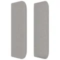 Tête de lit avec oreilles Gris clair 93x16x78/88 cm Tissu