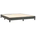 cadre de lit avec matelas LED Gris foncé 180x200 cm