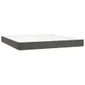 cadre de lit avec matelas LED Gris foncé 180x200 cm