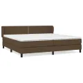 cadre de lit avec matelas Marron foncé 200x200 cm