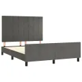 Cadre de lit avec tête de lit Gris foncé 140x190 cm Velours