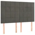 Cadre de lit avec tête de lit Gris foncé 140x190 cm Velours